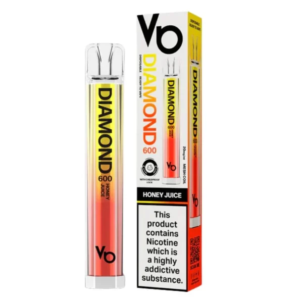 Diamond Bar 600 Disposable Vape - Honey Juice - Box of 10