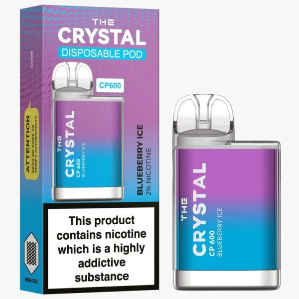 The Crystal CP600 - Disposable Vape - Blueberry Ice - Box of 10