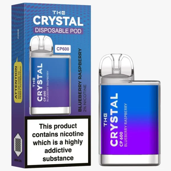 The Crystal CP600 Disposable Vape - Blueberry Raspberry - Box of 10