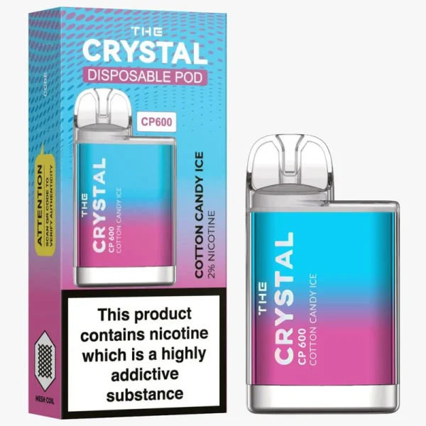 The Crystal CP600 - Disposable Vape - Cotton Candy Ice - Box of 10