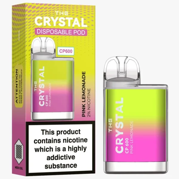 The Crystal CP600 Disposable Vape - Pink Lemonade - Box of 10